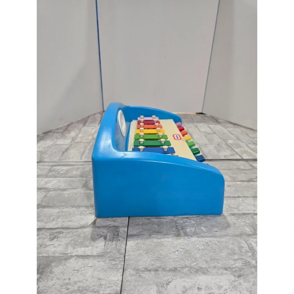 Vtg 1985 Little Tikes Kid Tap a Tune Blue Xylophone Keyboard Music Piano VIDEO